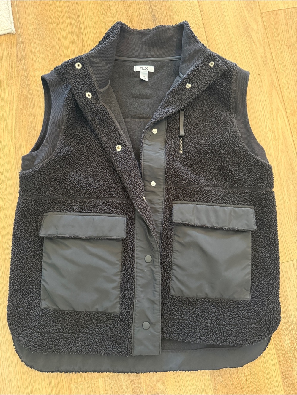 Sherpa snap vest